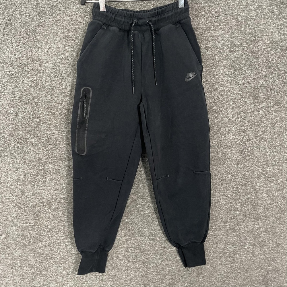 Nike Tech Fleece Pants‎ Womens XS Black Joggers Zip Pocket Athletic CW4292-010